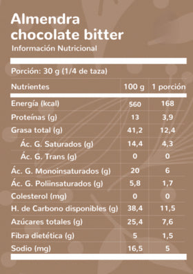 Almendras cubiertas en chocolate bitter / 63% cacao - Veganas
